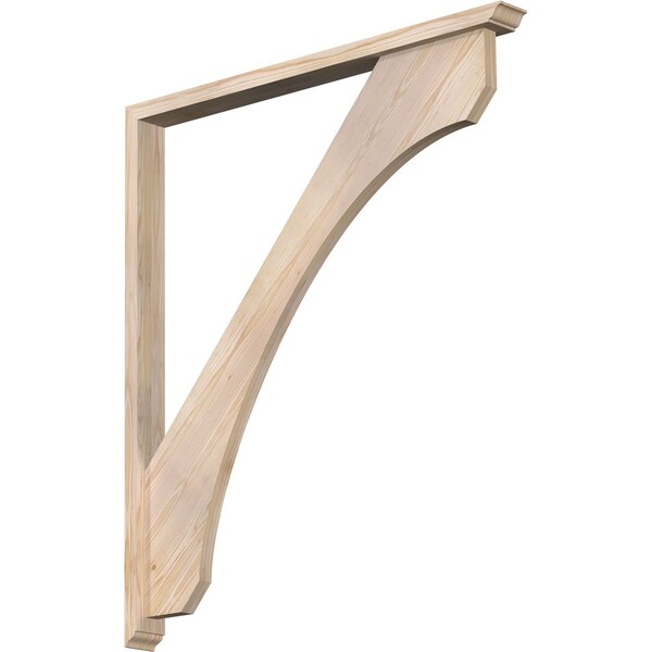 Ekena Millwork Legacy Traditional Smooth Bracket w/ Offset Brace, Douglas Fir, 3 1/2"W x 42"D x 48"H BKT0402X42X48LEC01SDF - main